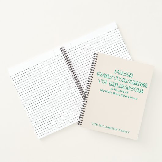 家族パーソナライズされた子おもしろい引用文メモリ親 ノートブック (内部)