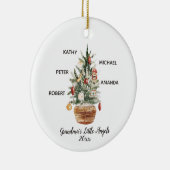 家族パーソナライズされた孫クリスマスツリー セラミックオーナメント (右)