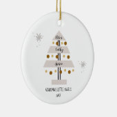 家族パーソナライズされた孫クリスマスツリーC セラミックオーナメント (右)