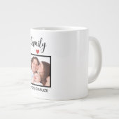 家族パーソナライズされた専門マグカップ ジャンボコーヒーマグカップ (正面右)