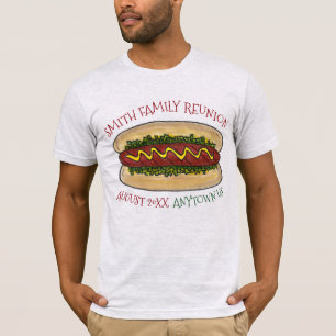 家族パーソナライズされた懇親会クックアウトピクニックホットドッグ Tシャツ