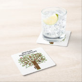 家族パーソナライズされた懇親会 スクエアペーパーコースター (インサイチュ)