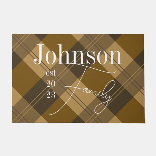 家族パーソナライズされた用補助具 ドアマット (正面)