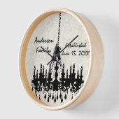 家族パーソナライズされた確立シャンデリア時計 壁時計 (傾斜)