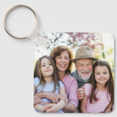 家族パーソナライズされた記念写真 キーホルダー (正面)