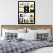 家族パーソナライズされた11写真カスタムコラージュ キャンバスプリント (インサイチュ (寝室))