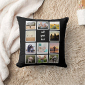 家族パーソナライズされた11写真カスタムコラージュ クッション (ブランケット)