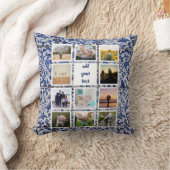 家族パーソナライズされた11写真カスタムコラージュ クッション (ブランケット)