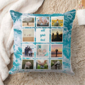 家族パーソナライズされた11写真カスタムコラージュ クッション (ブランケット)