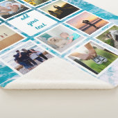 家族パーソナライズされた11写真カスタムコラージュ シェルパブランケット (3/4)