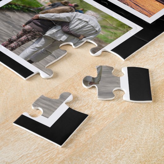 家族パーソナライズされた11写真カスタムコラージュ ジグソーパズル (側面)