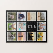 家族パーソナライズされた11写真カスタムコラージュ ジグソーパズル (横)