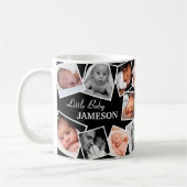 家族パーソナライズされた17写真コラージュ コーヒーマグカップ (左)