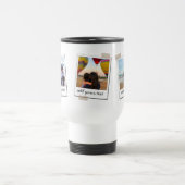 家族パーソナライズされた3フォトカスタムコラージュ トラベルマグ (中央)