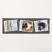 家族パーソナライズされた3フォトカスタムコラージュ ヨガマット (正面(横))