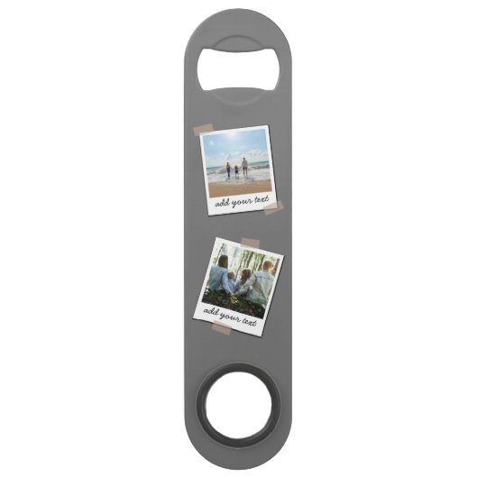 家族パーソナライズされた4フォトカスタムコラージュ スピード栓抜き (裏面)