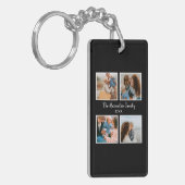家族パーソナライズされた4枚の写真コラージュテンプレート キーホルダー (正面左)