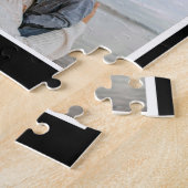 家族パーソナライズされた4枚の写真コラージュテンプレート ジグソーパズル (側面)