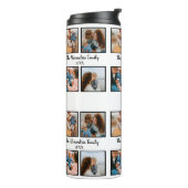 家族パーソナライズされた4枚の写真コラージュテンプレート タンブラー (回転左)