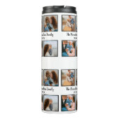 家族パーソナライズされた4枚の写真コラージュテンプレート タンブラー (裏面)