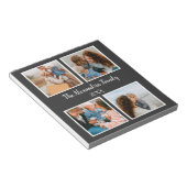 家族パーソナライズされた4枚の写真コラージュテンプレート ノートパッド (アングル)