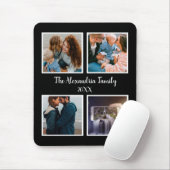 家族パーソナライズされた4枚の写真コラージュテンプレート マウスパッド (マウス)