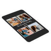 家族パーソナライズされた4枚の写真コラージュテンプレート マグネット (右側)