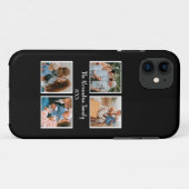 家族パーソナライズされた4枚の写真コラージュテンプレート Case-Mate iPhoneケース (裏面(横))