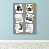 家族パーソナライズされた6フォトカスタムコラージュ キャンバスプリント (インサイチュ (ウッドフロア))