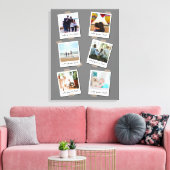 家族パーソナライズされた6フォトカスタムコラージュ キャンバスプリント (インサイチュ (リビング))