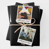 家族パーソナライズされた6フォトカスタムコラージュ ラッピングペーパーシート (インサイチュ)