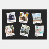 家族パーソナライズされた6フォトカスタムコラージュ ラッピングペーパーシート (正面)