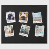 家族パーソナライズされた6フォトカスタムコラージュ ラッピングペーパー (フラット)