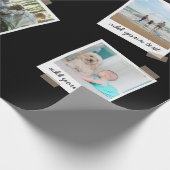 家族パーソナライズされた6フォトカスタムコラージュ ラッピングペーパー (角)