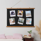 家族パーソナライズされた6フォトカスタムコラージュ 吊り下げ型タペストリー (寝室)