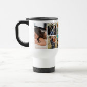 家族パーソナライズされた8写真コラージュ トラベルマグ (左)