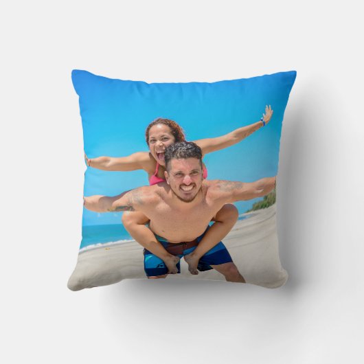 家族パーソナライズされた/カップルの写真 クッション (裏面)