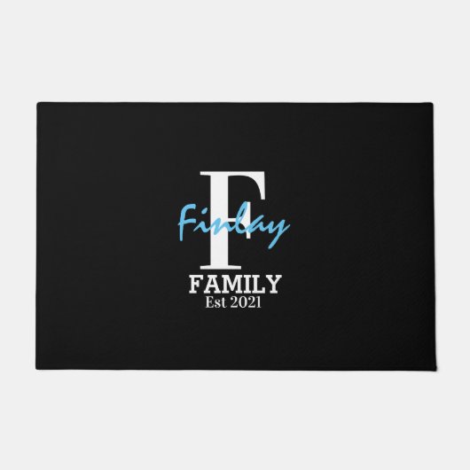 家族パーソナライズされた  ドアマット (正面)