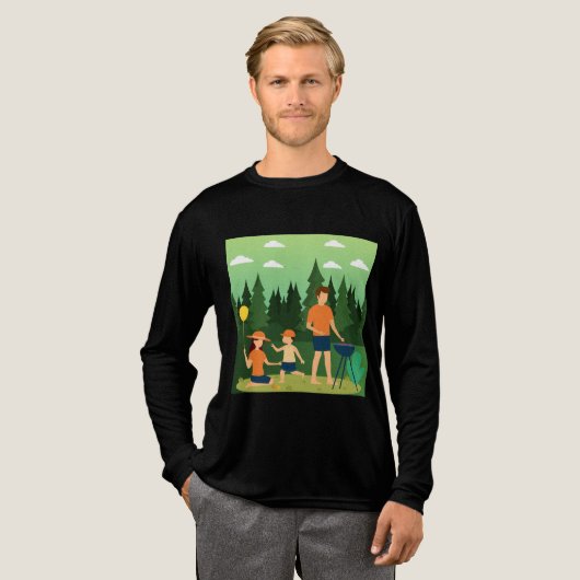 家族ピクニック トライブレンドTシャツ (正面全体)