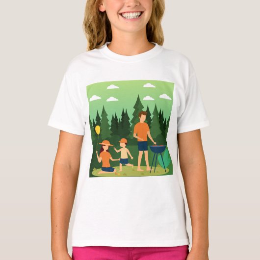 家族ピクニック Tシャツ (正面)