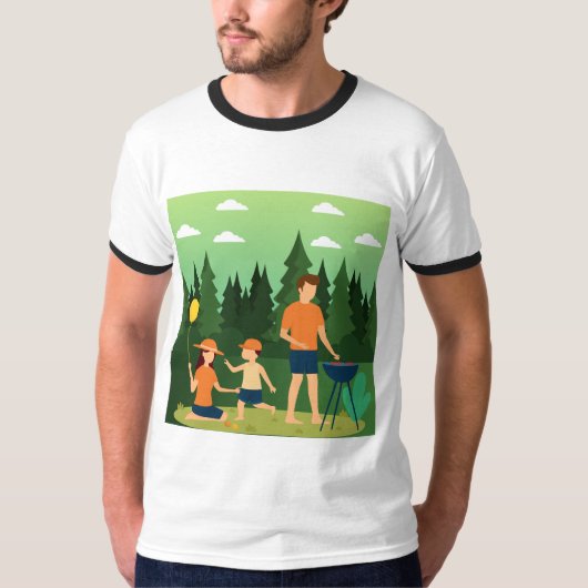 家族ピクニック Tシャツ (正面)
