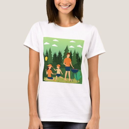 家族ピクニック Tシャツ (正面)