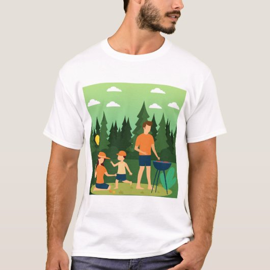 家族ピクニック Tシャツ (正面)