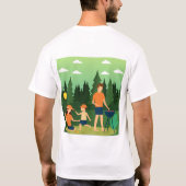 家族ピクニック Tシャツ (裏面)