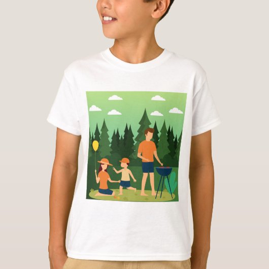 家族ピクニック Tシャツ (正面)
