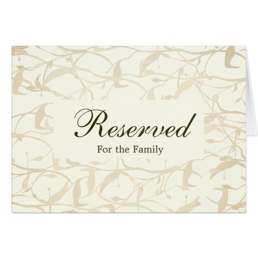 家族ファンシー結婚カード用に予約された葉 (正面横)