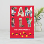 家族フェスティバルクリスマスシーズン6写真イメージカード 招待状 (スタンド正面)