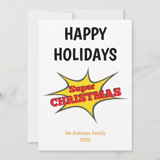 家族フェスティバルクリスマスシーズン6写真イメージカード 招待状 (裏面)