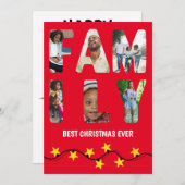 家族フェスティバルクリスマスシーズン6写真イメージカード 招待状 (正面/裏面)