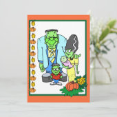 家族フレンドリーハローウィンパーティ衣装パーティー 招待状 (スタンド正面)